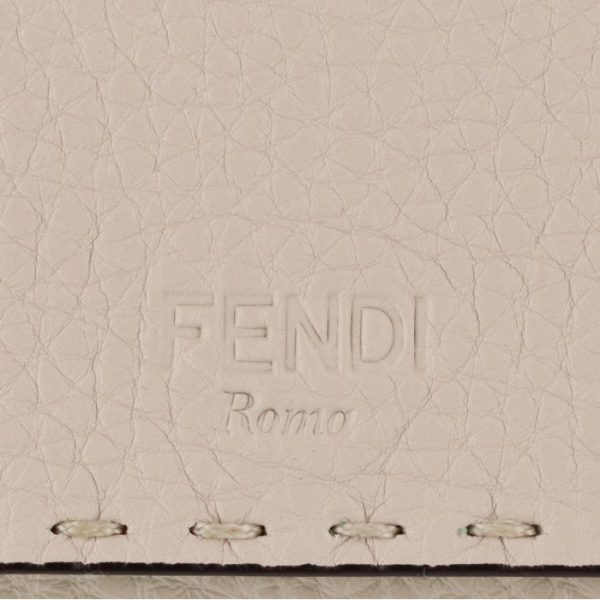 8m0395a7tyf1894 3 FENDI FF Logo Trifold Wallet Blue Zucca