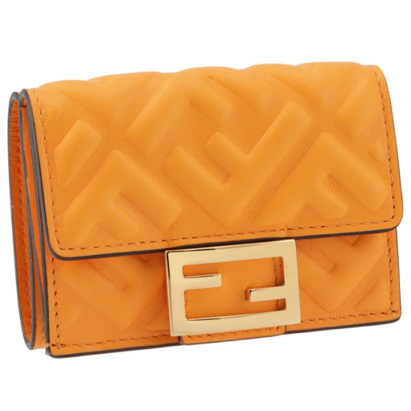 8m0395aajdf1dzh FENDI Baguette Trifold Wallet Orange