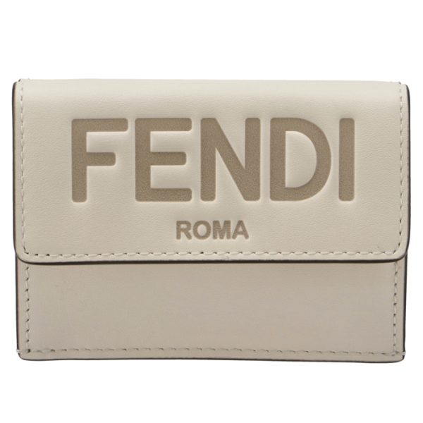 8m0395aayzf0k7e 1 FENDI Roma Trifold Wallet White