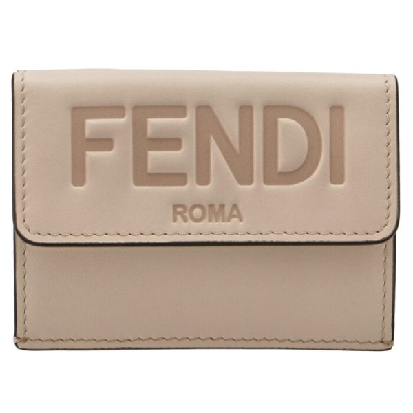 8m0395aayzf1ba9 1 FENDI Roma Trifold Wallet Beige Pink