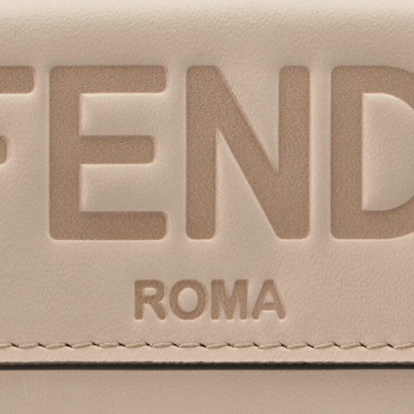 8m0395aayzf1ba9 3 FENDI Roma Trifold Wallet Beige Pink