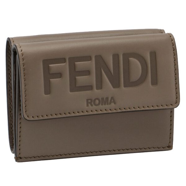 8m0395aayzf1f1m FENDI Roma Trifold Wallet Brown