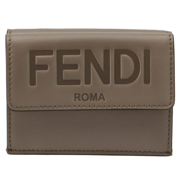 8m0395aayzf1f1m 1 FENDI Roma Trifold Wallet Brown