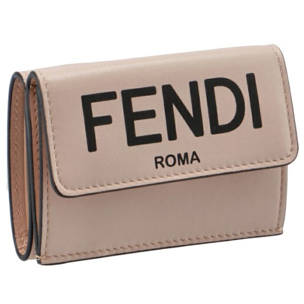 8m0395adp6f1cn7 FENDI Roma Trifold Wallet Pink