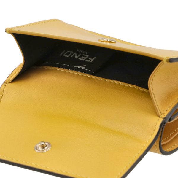 8m0395ahnif1eev 6 FENDI Roma Trifold Wallet Yellow