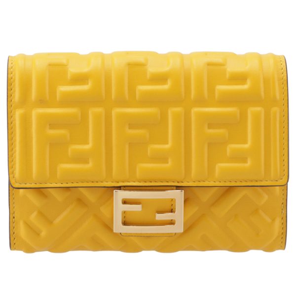 8m0419aajdf192e 1 FENDI Baguette Bifold Wallet Yellow