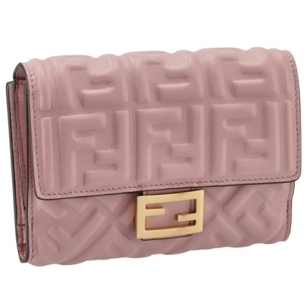 8m0419aajdf1cjy FENDI Baguette Bifold Wallet Pink