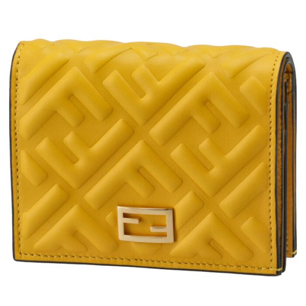 8m0420aajdf192e FENDI Baguette Bifold Wallet Yellow