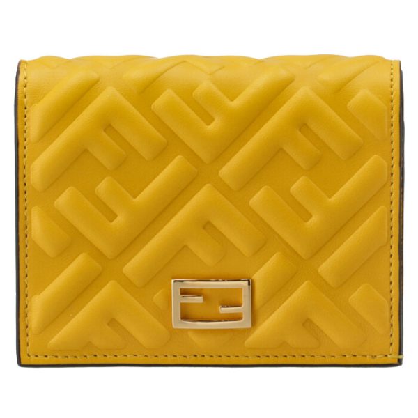 8m0420aajdf192e 1 FENDI Baguette Bifold Wallet Yellow