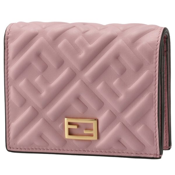 8m0420aajdf1cjy FENDI Baguette Bifold Wallet Pink