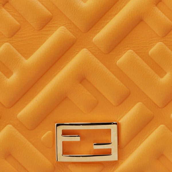 8m0420aajdf1dzh 3 FENDI Baguette Bifold Wallet Orange