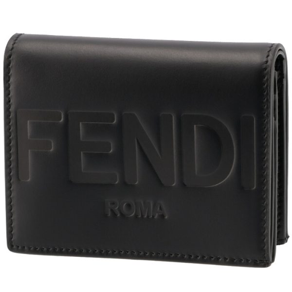 8m0420aayzf0kur FENDI Roma Bifold Wallet Black