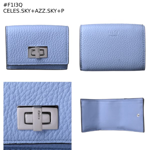 8m0426a91b 8 FENDI Peekaboo Selleria Trifold Wallet