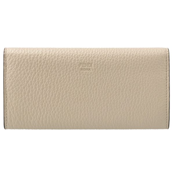 8m0427a91bf0mu3 2 FENDI Peekaboo Selleria Bifold Wallet Ivory