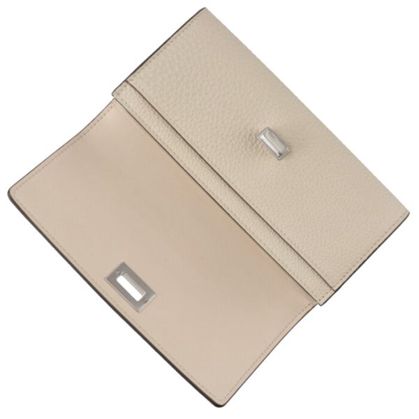 8m0427a91bf0mu3 4 FENDI Peekaboo Selleria Bifold Wallet Ivory