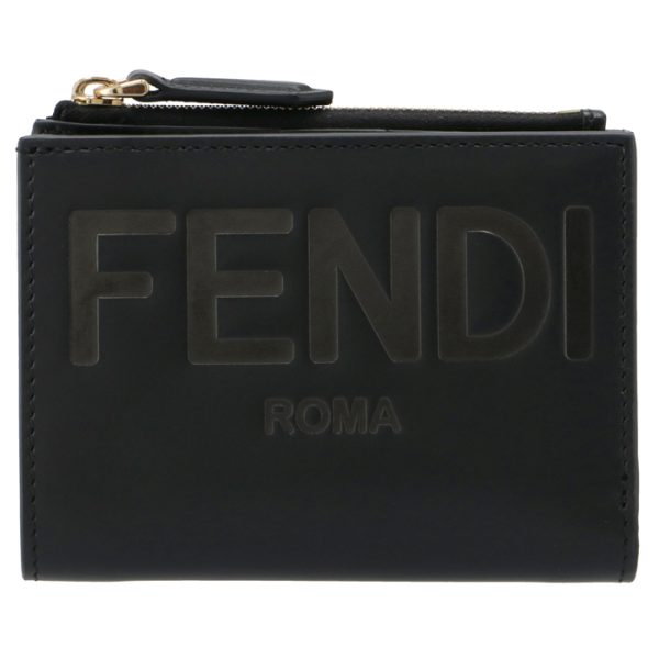 8m0447aayzf0kur 1 FENDI Roma Bifold Wallet Black