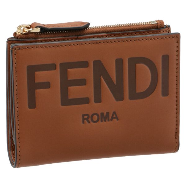 8m0447aayzf0qvk FENDI Roma Bifold Wallet Brown