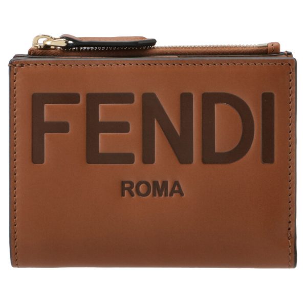 8m0447aayzf0qvk 1 FENDI Roma Bifold Wallet Brown