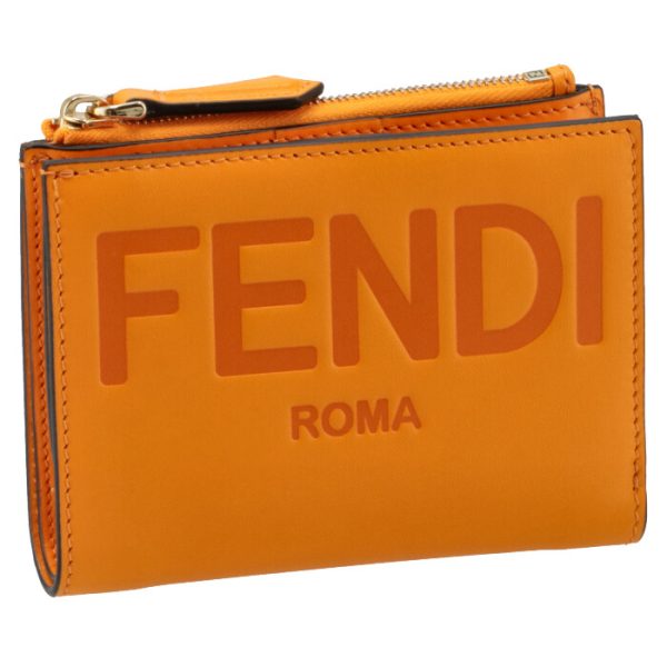 8m0447aayzf1dzh FENDI Roma Bifold Wallet Orange