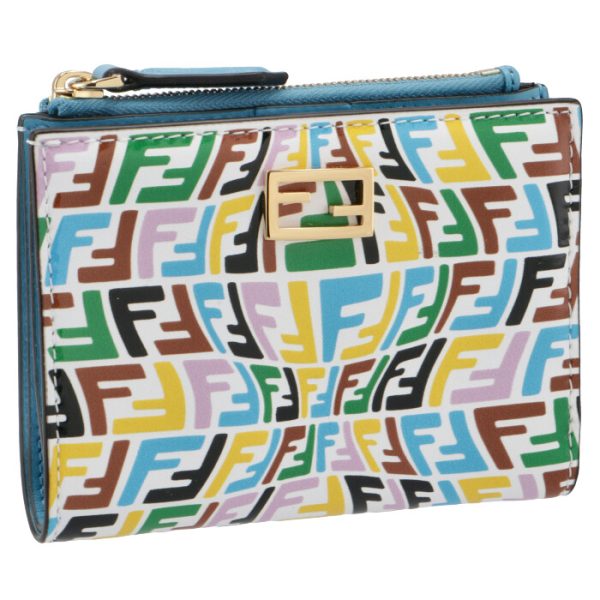 8m0447agksf1exo FENDI Baguette Bifold Wallet FF Fish Eye Multicolor