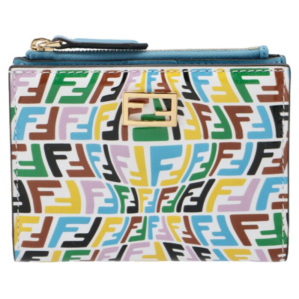 8m0447agksf1exo 1 FENDI Baguette Bifold Wallet FF Fish Eye Multicolor