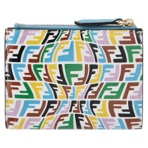 8m0447agksf1exo 2 FENDI Baguette Bifold Wallet FF Fish Eye Multicolor