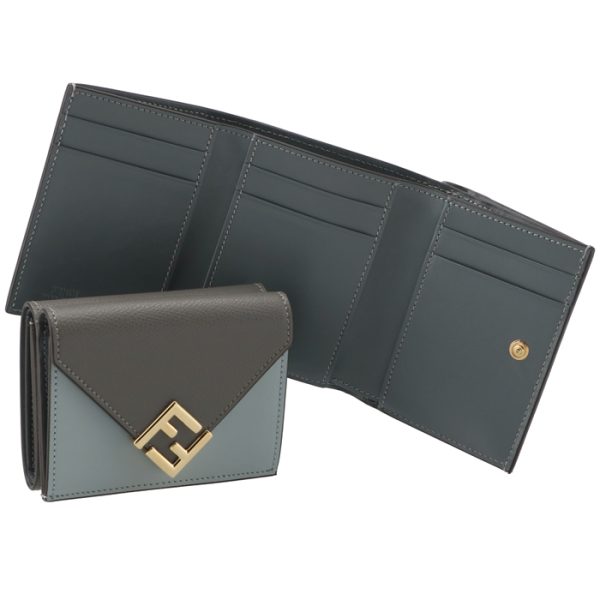 8m0480alv4f1npw FENDI FF Diamond Trifold Wallet