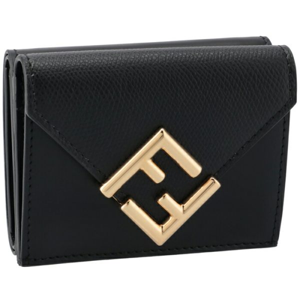 8m0480alwaf0kur FENDI FF Diamond Trifold Wallet