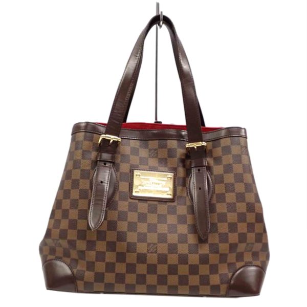 90018 1 Louis Vuitton Hampstead MM Damier Ebene Tote Bag Brown