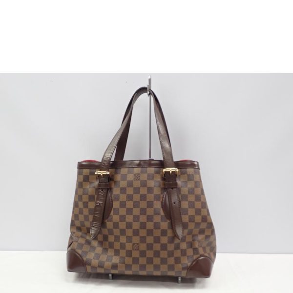 90018 2 Louis Vuitton Hampstead MM Damier Ebene Tote Bag Brown