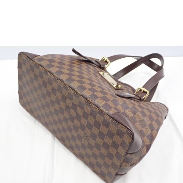 90018 3 Louis Vuitton Hampstead MM Damier Ebene Tote Bag Brown