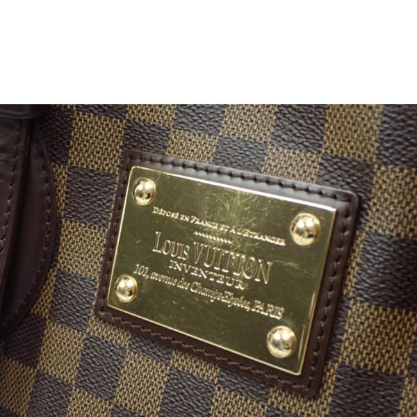 90018 8 Louis Vuitton Hampstead MM Damier Ebene Tote Bag Brown