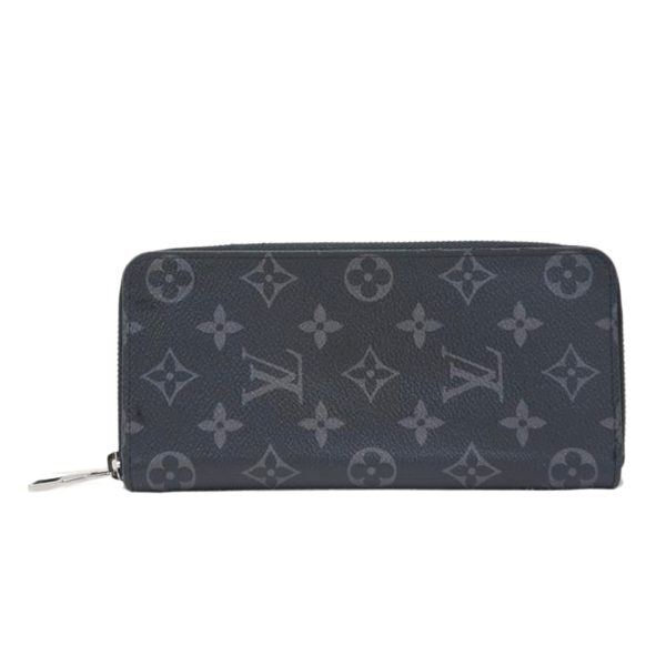 90056 1 Louis Vuitton Zippy Wallet Vertical Monogram Eclipse Black