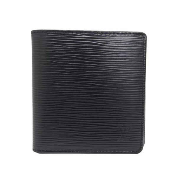 90056 1 Louis Vuitton Portobier 6 Credit Card Holder Epi Black