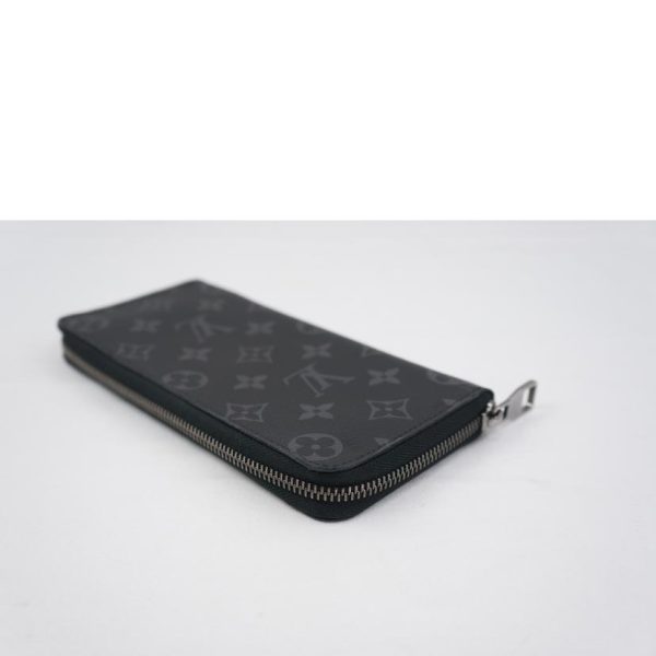 90056 3 Louis Vuitton Zippy Wallet Vertical Monogram Eclipse Black