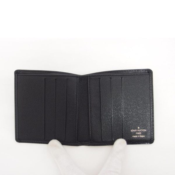 90056 4 Louis Vuitton Portobier 6 Credit Card Holder Epi Black