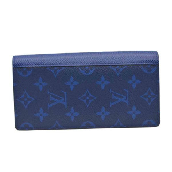 90081 1 Louis Vuitton Brazza Taigarama Wallet Blue