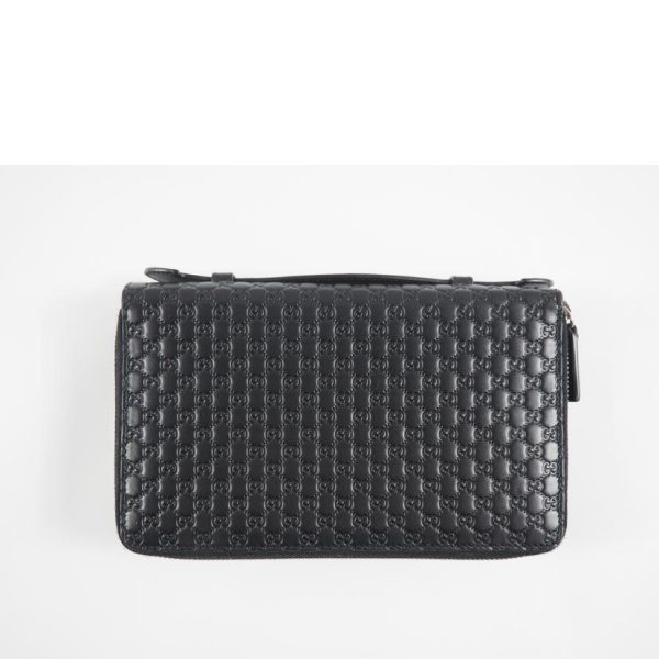 90101 2 Gucci Micro Guccisima Organizer Wallet Black