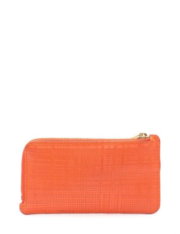 901121001006 3 Loewe Textured Leather Coin Purse Orange