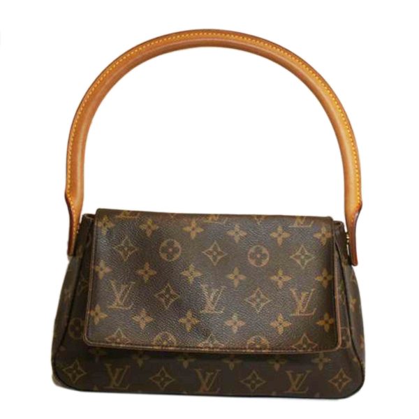 90124 1 Louis Vuitton Mini Looping Monogram Shoulder Bag Brown