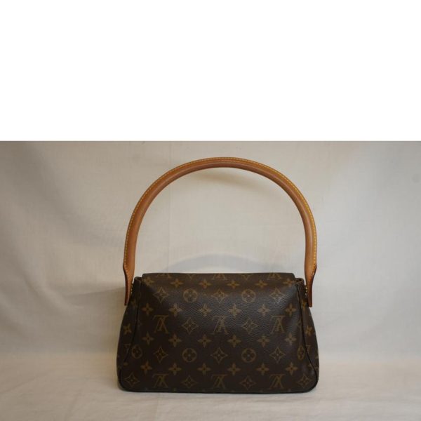 90124 2 Louis Vuitton Mini Looping Monogram Shoulder Bag Brown