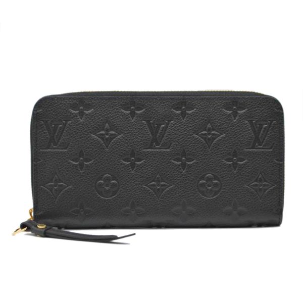 90128 1 Louis Vuitton Zippy Wallet New Model Monogram Empreinte Wallet Noir