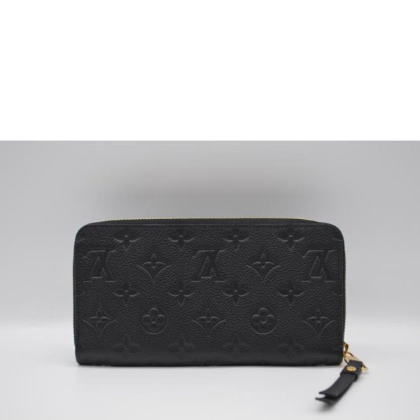 90128 2 Louis Vuitton Zippy Wallet New Model Monogram Empreinte Wallet Noir