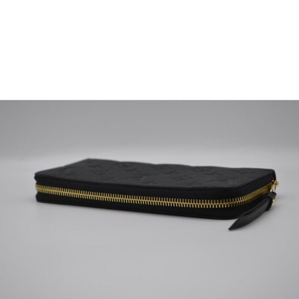 90128 3 Louis Vuitton Zippy Empreinte Wallet Black