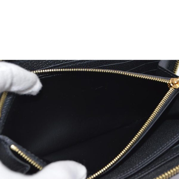 90128 5 Louis Vuitton Zippy Empreinte Wallet Black