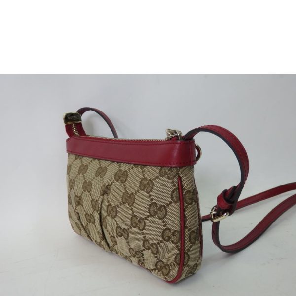 90133 3 Gucci GG Canvas Mini Shoulder Bag Red