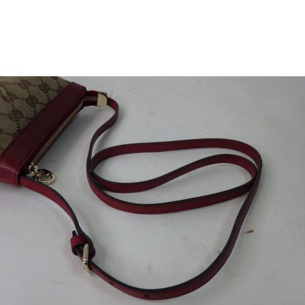 90133 5 Gucci GG Canvas Mini Shoulder Bag Red