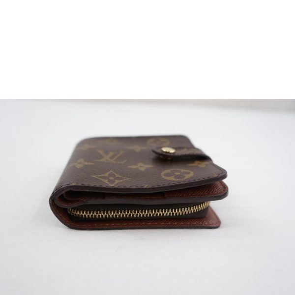 90179 7 Louis Vuitton Compact Zip Wallet Monogram Canvas Brown