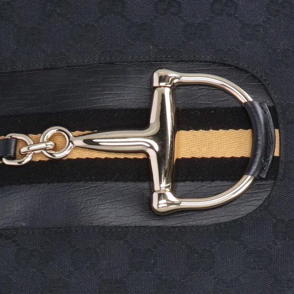 90193 8 Gucci GG Canvas Horsebit Shoulder Bag