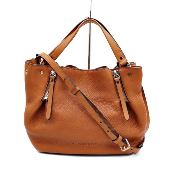 902043002004 1 Burberry Leather Handbag Brown